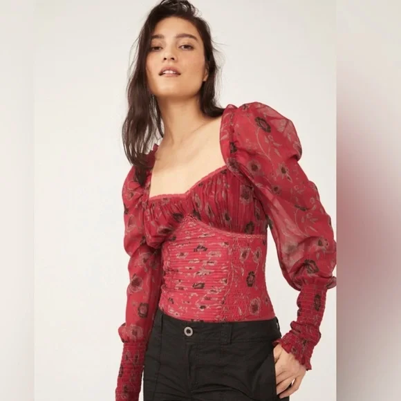 Free people bodysuit - Date floral print XS NWT - Picture 3 of 5